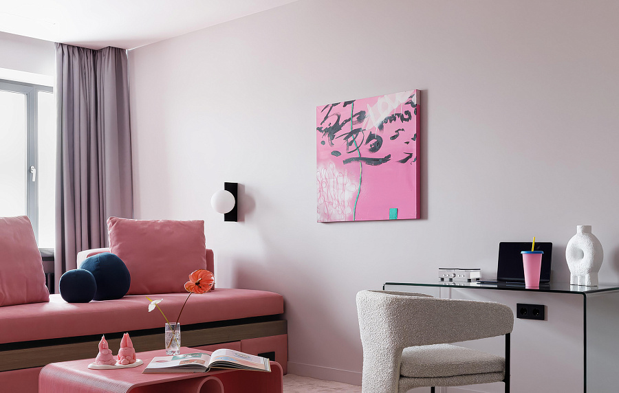 Яркая квартира 80 м² для блогера в Москве