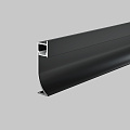 Алюминиевый профиль плинтус 53x14 (Черный, 2 м), ALM-5314-B-2M