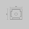 Комплект заглушек (для профиля 25x22) 2 шт., ALM-2522-S-EC 642065