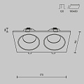 Встраиваемый светильник Зум / Zoom 2*GU10 10 Вт IP 65