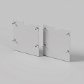 Комплект заглушек (для профиля 50x50) 2 шт., ALM-5050-S-EC 642046