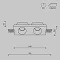 Встраиваемый светильник Гипс Модерн / Gyps Modern 2*GU10 10 Вт