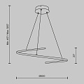Подвесной светильник Изгиб / Curve 3000-4000К 31Вт