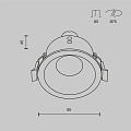 Встраиваемый светильник Зум / Zoom 1*GU10 10 Вт IP 44
