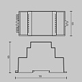 Релейный модуль DALI DT7 четырёхканальный 4x12A DIN 2760Вт
