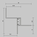 Алюминиевый профиль встраиваемый скрытого монтажа 44x41 (Серебро, 2 м), ALM-4441-S-2M 636024