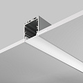 Алюминиевый профиль встраиваемый скрытого монтажа 71x35 (Серебро, 2 м), ALM-7135-S-2M