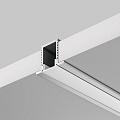 Алюминиевый профиль встраиваемый с накладным фланцем 12x9 (Серебро, 2 м), ALM-1209-S-2M