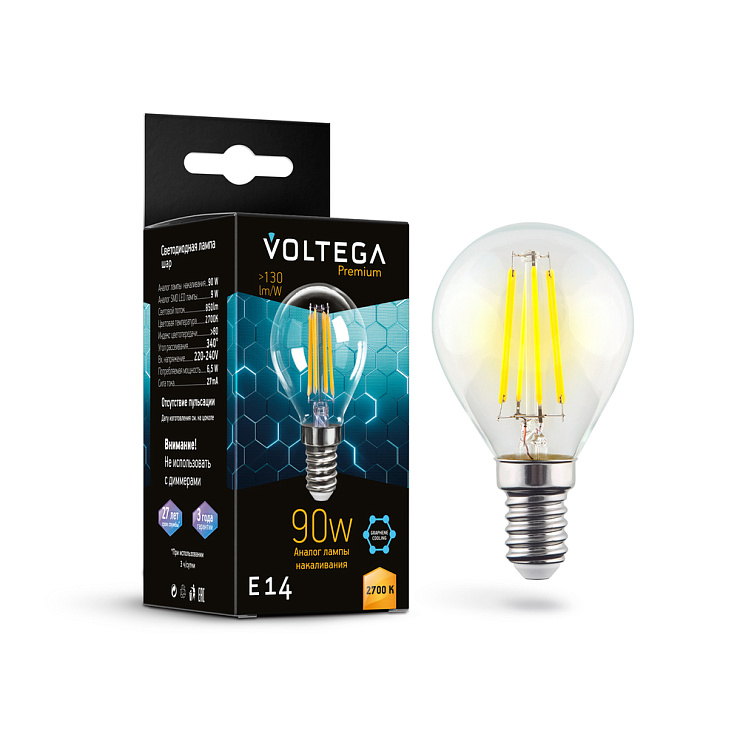 Лампочка Globe E14 9W Graphene