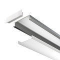 Алюминиевый профиль встраиваемый с фланцем 30x6 (Серебро, 2 м), ALM003S-2M
