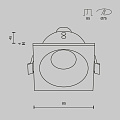 Встраиваемый светильник Зум / Zoom 1*GU10 10 Вт IP 44