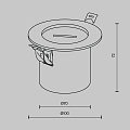 Потолочная чаша Parity встраиваемая с коннектором питания черная