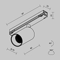 Уличный трековый светильник Фокус /  Focus Led Exility IP 3000К 8Вт 36° черный