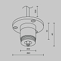 Основание для накладного монтажа системы Shelf с внешней резьбой с вводом питания