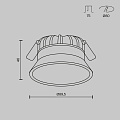 Встраиваемый светильник Окно / Okno 10 Вт 2.7-3-4 К 100° IP 44 с переключателем цветовой температуры