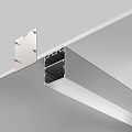 Алюминиевый профиль накладной-подвесной 50x50 (Серебро, 2 м), ALM-5050-S-2M