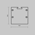 Комплект заглушек (для профиля 72x36) 2 шт., ALM-7236T-S-EC 642083