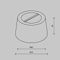 Потолочная чаша Parity накладная с коннектором питания черная