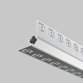 Алюминиевый профиль встраиваемый скрытого монтажа 50x22 (Серебро, 2 м), ALM-5022-S-2M