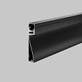 Алюминиевый профиль плинтус 80x18 (Черный, 2 м), ALM-8018-B-2M