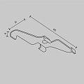 Фиксатор для накладного монтажа Exility белый, 2шт