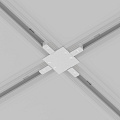 Коннектор Х-образный Unity встраиваемый белый