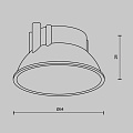 Декоративная черная рамка-отражатель для светильников серии  Альфа / Alfa LED