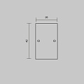 Комплект заглушек (для профиля 65x42) 2 шт., ALM-6542-EC 642056