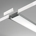 Алюминиевый профиль встраиваемый с фланцем 30x6 (Серебро, 2 м), ALM003S-2M